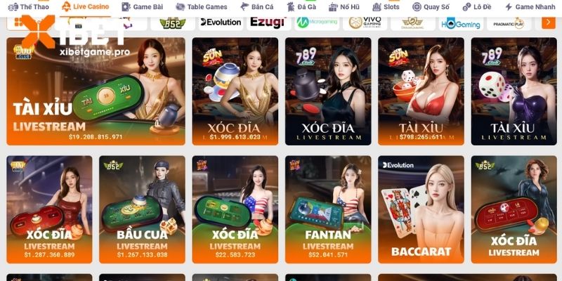 Sảnh game cá cược casino nổi bật nhất